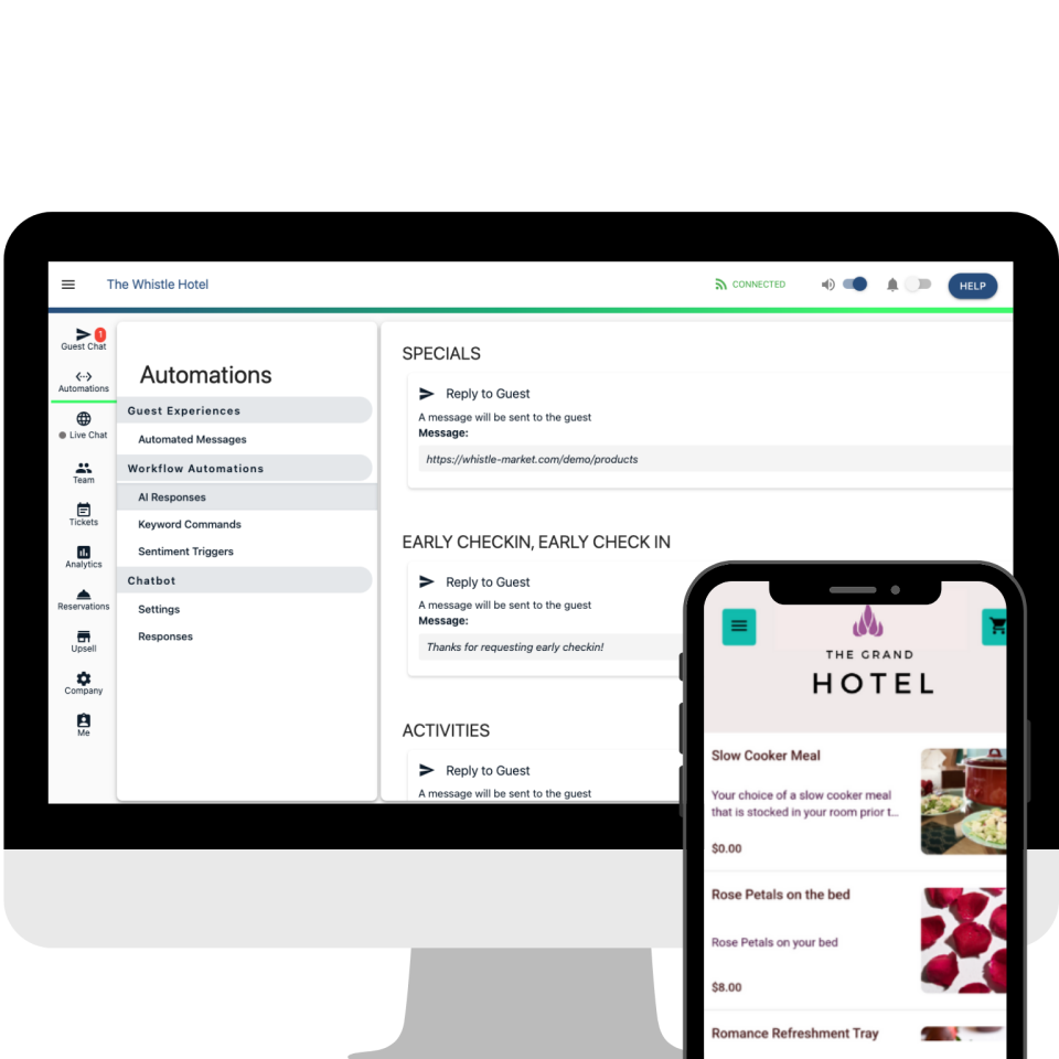 screenshot of Whistle Messaging